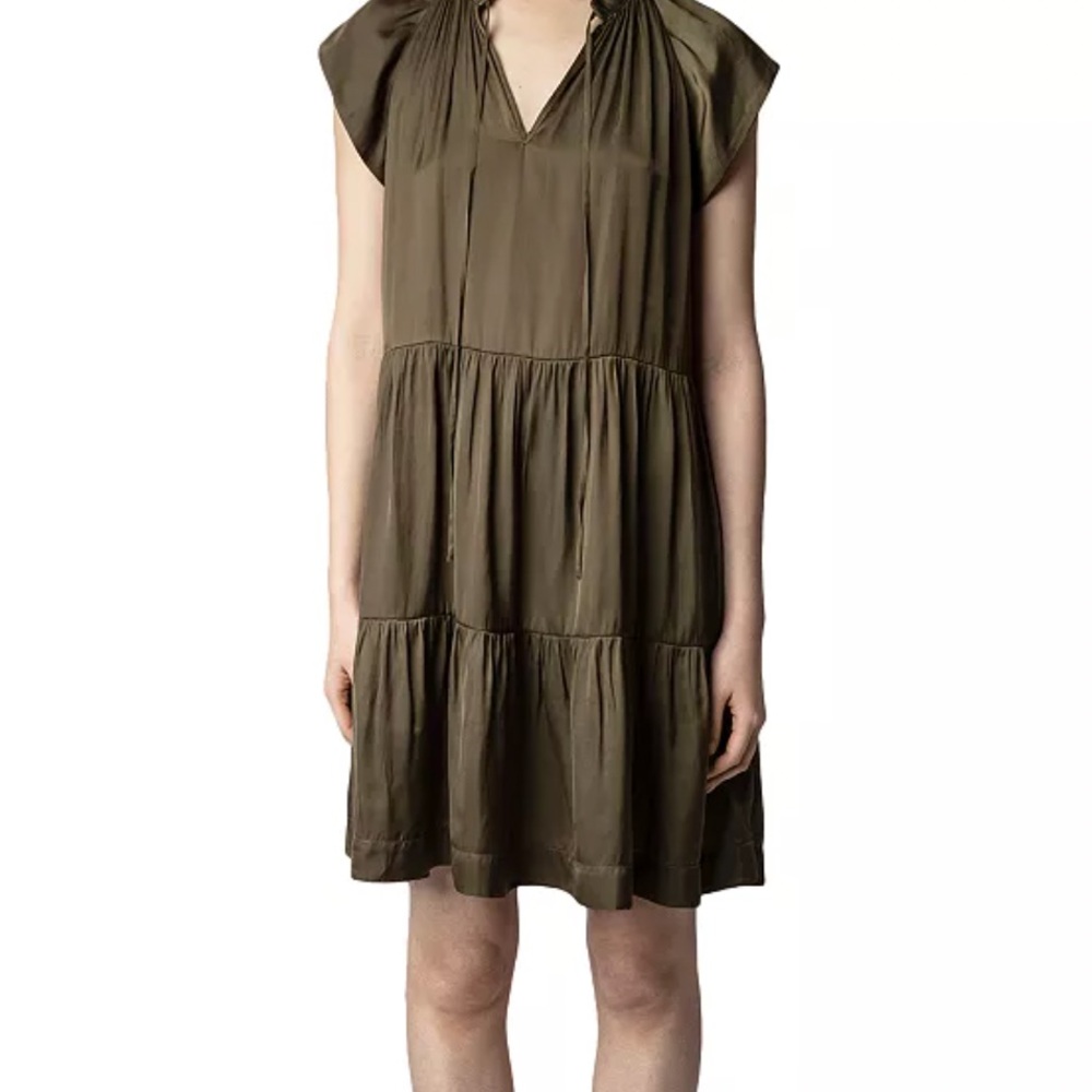 Zadig & Voltaire Rito Tiered Satin Dress
